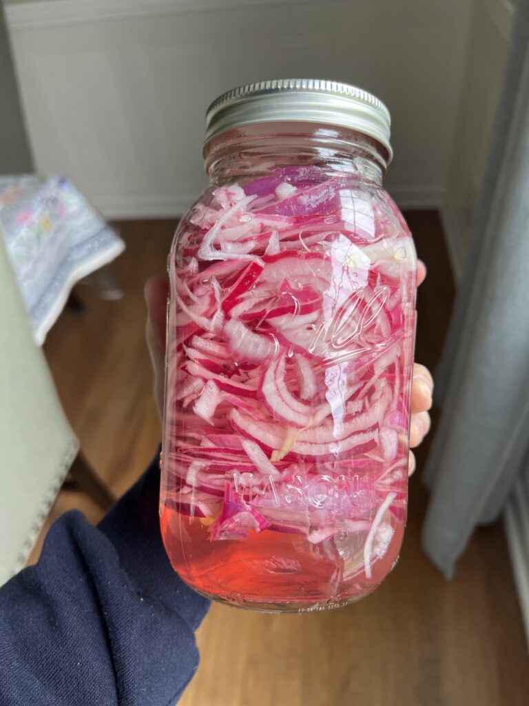 pickled red onions